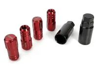 Гайки колесные Rays style M12x1.25 51мм (красный)