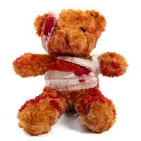 Игрушка Медведь в бинтах (коричневый)