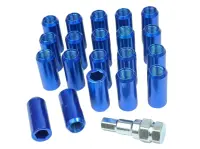 Гайки стальные сквозные M14*1.5 (синий)