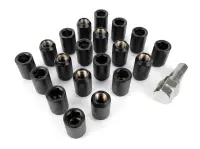 Гайки колесные Topfit открытые M12x1.25 32мм (черный)