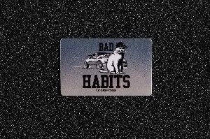 Стикер для банковской карты "BAD HABITS"  86*55мм CD-Sc-Bh CIAY