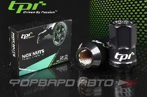 Гайки колесные 12*1,5*38 конус, 20 шт. черные NOX NUTS (PREMIUM) BX403845NX/BC-20 TPI