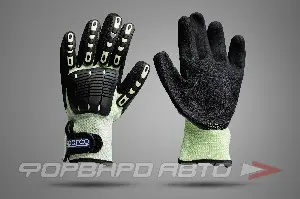 Перчатки автомеханика Sportac , желтый/чёрный, размер 10 00209710GI SPARCO