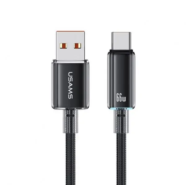 Cable 1.2m USB to Type-C with Light (Fast Charging) US-SJ658