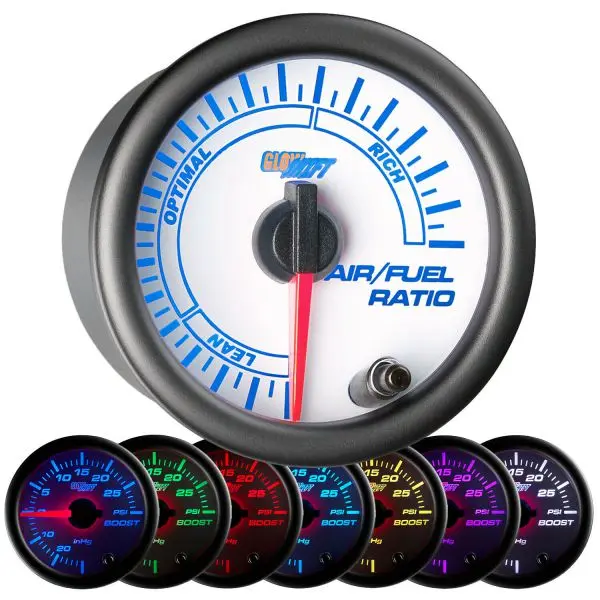 White 7 Color Narrowband Air/Fuel Ratio Gauge