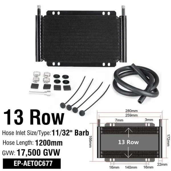 Transmission Oil Cooler 13 Row Black