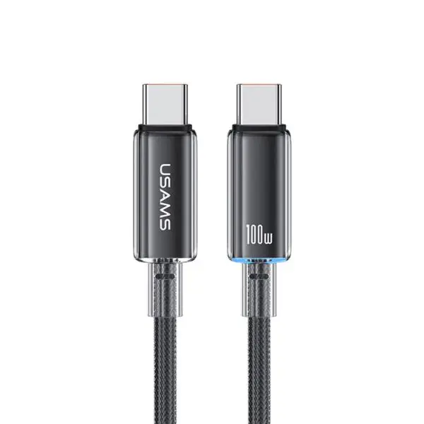 Cable 1.2m Type-C to Type-C with Light US-SJ660 (Fast Charging)