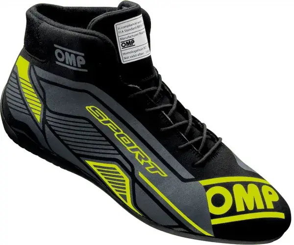 OMP Sport Racing Shoes (Black/Yellow)