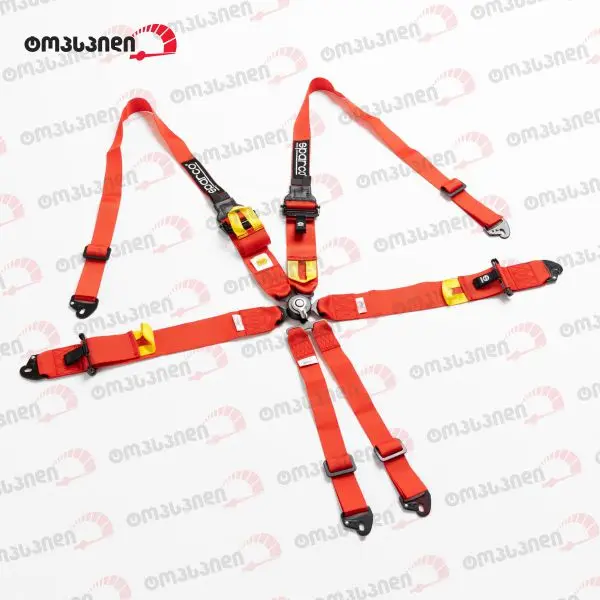 6 Point Belt Sparco Red
