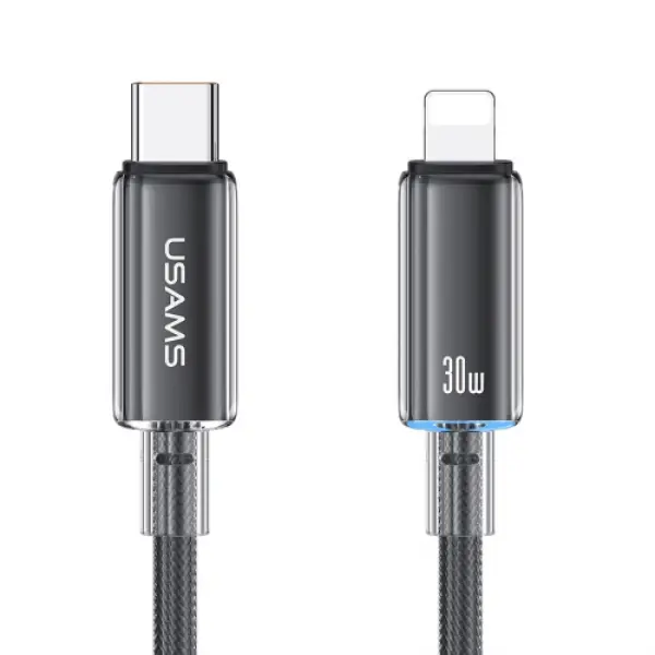Cable 1.2m Type-C to Lightining with Light US-SJ659 (Fast Charging)