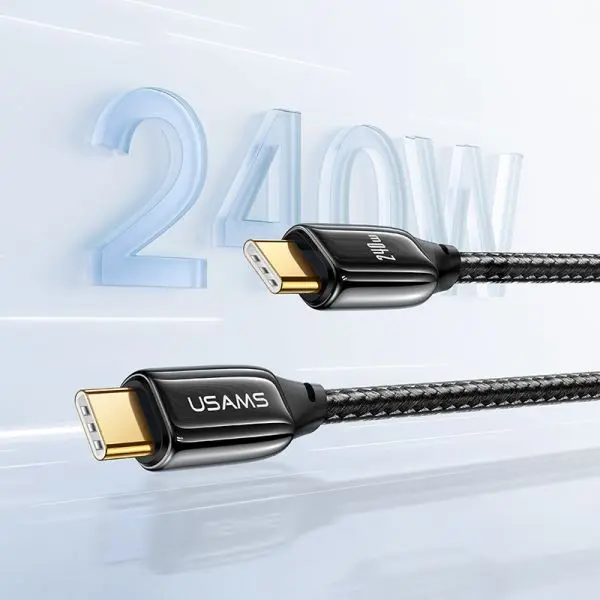 Cable 1.2მ Type-C to Type-C US-SJ580 (Fast Charging)