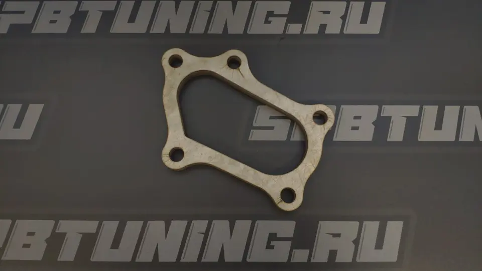 Фланец Tuning Toys под сток-турбину 1jz-gte vvti на аутлет (нерж)